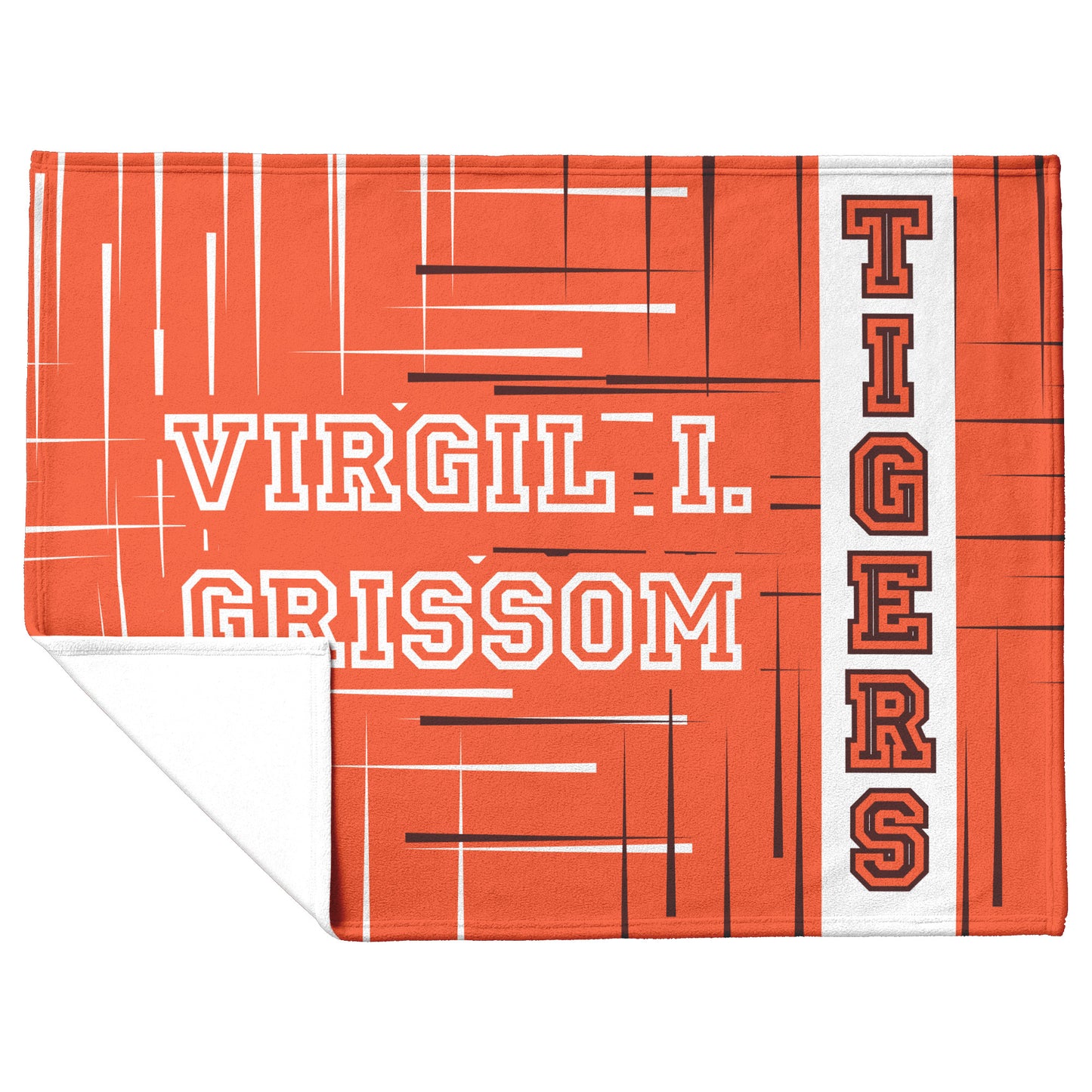 Virgil I. Grissom Tigers Orange Velveteen Plush Blanket