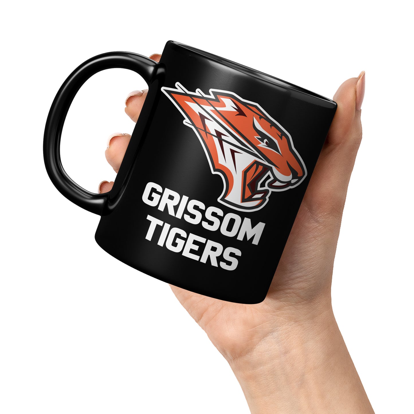 Grissom Tigers Words 11oz Black Mug