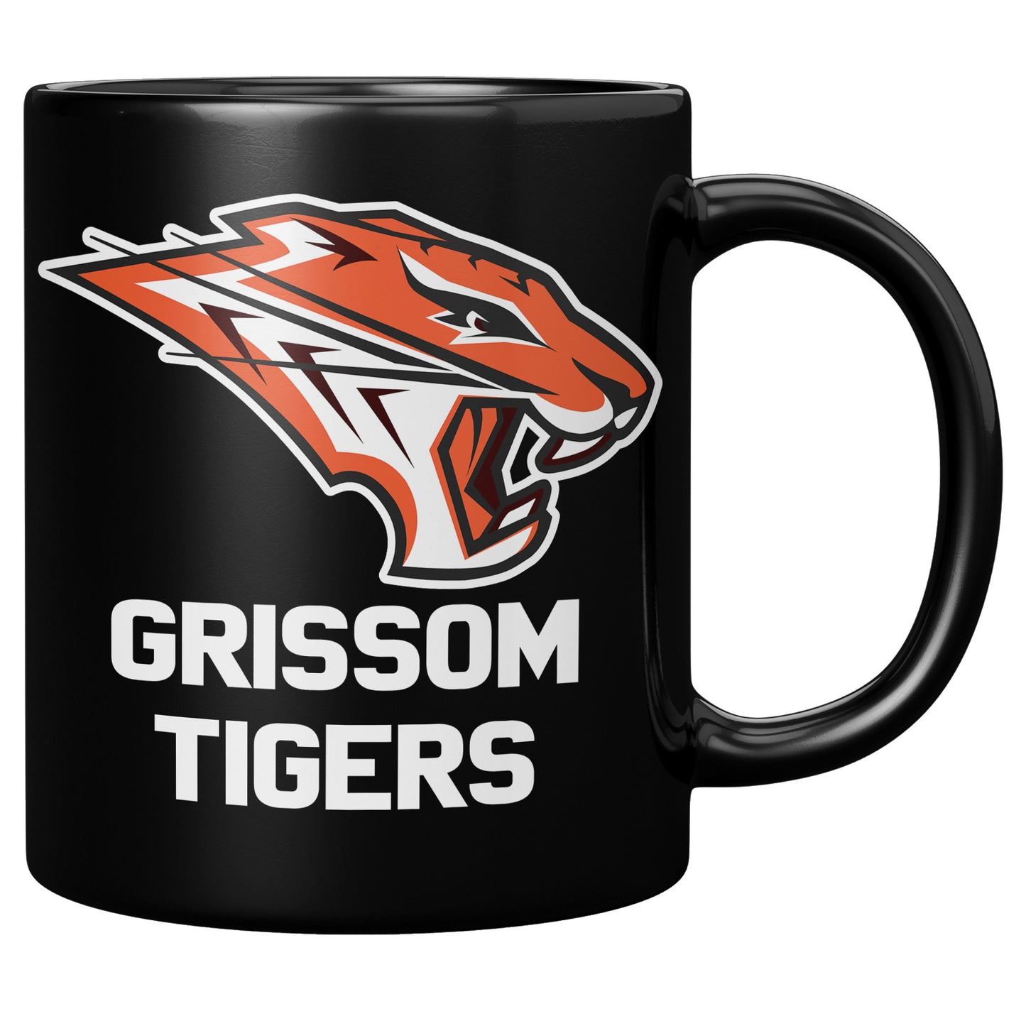 Grissom Tigers Words 11oz Black Mug
