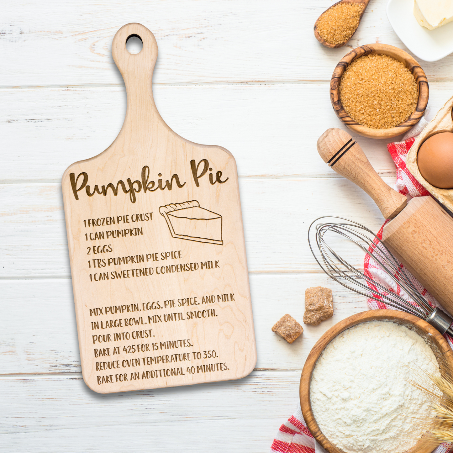 Pumpkin Pie Recipe -2 Cutting Board