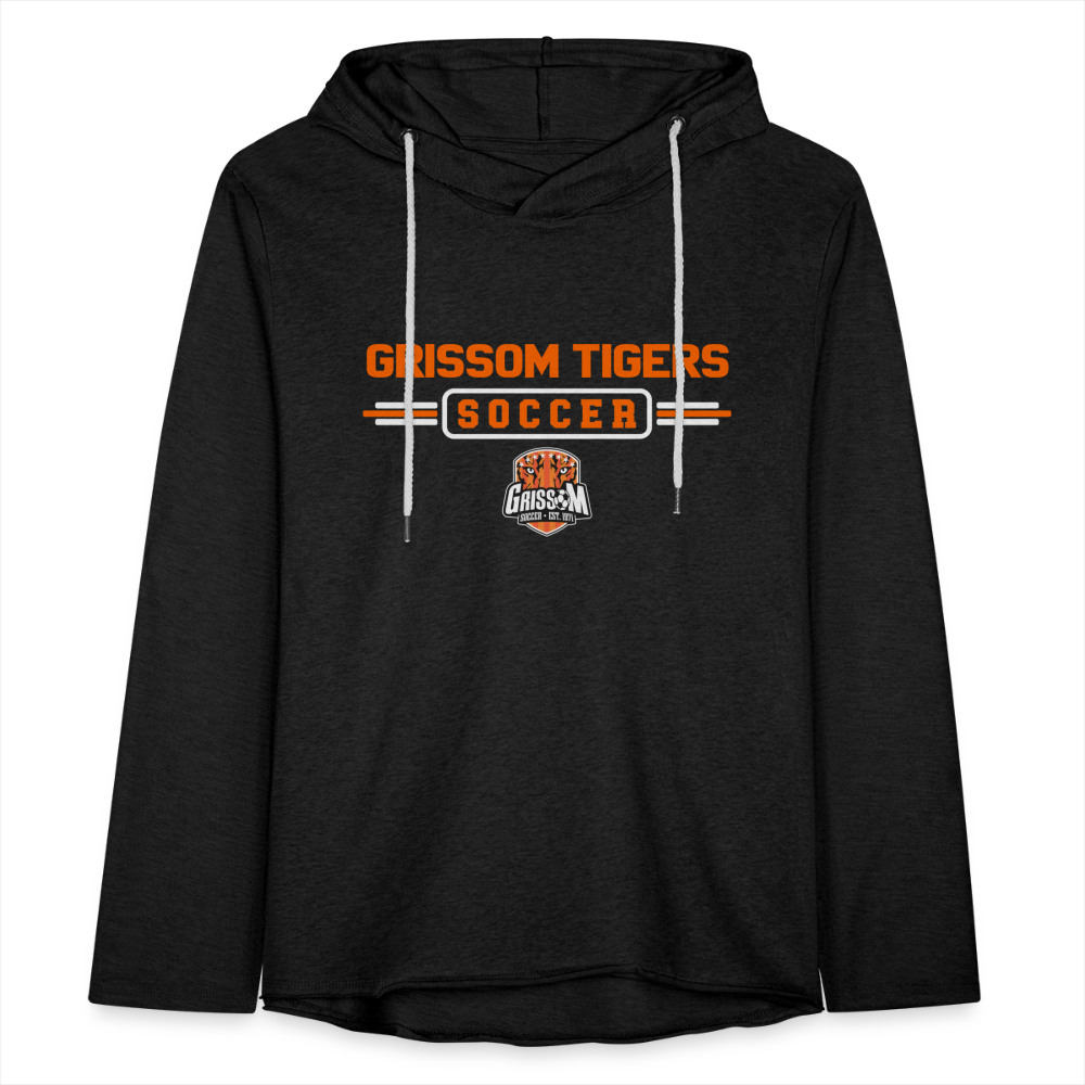 Grissom Tigers Soccer Logo Unisex Lightweight Terry Hoodie - charcoal grey