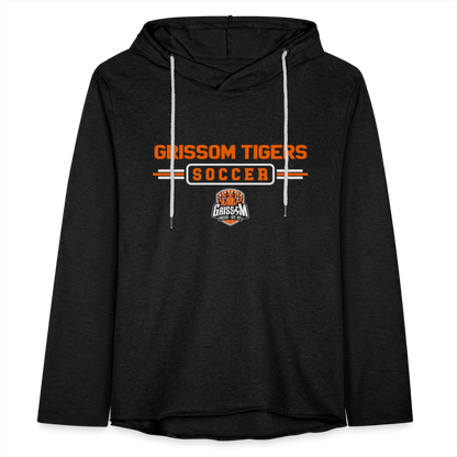 Grissom Tigers Soccer Logo Unisex Lightweight Terry Hoodie - charcoal grey