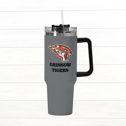 Grissom Tigers Logo 40oz Stainless Steel Tumbler