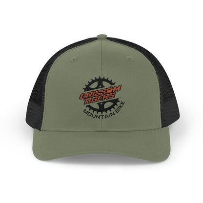 Mountain Bike Embroidered Snapback Trucker Cap