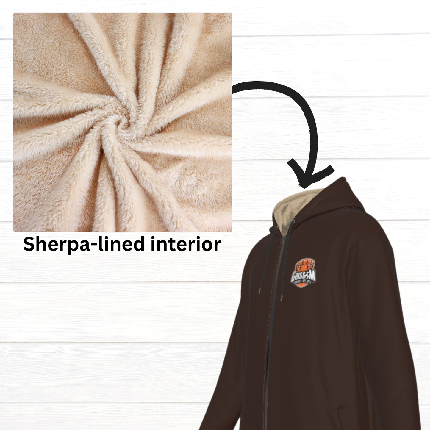 Soccer Logo Fleece Jacket (Brown)