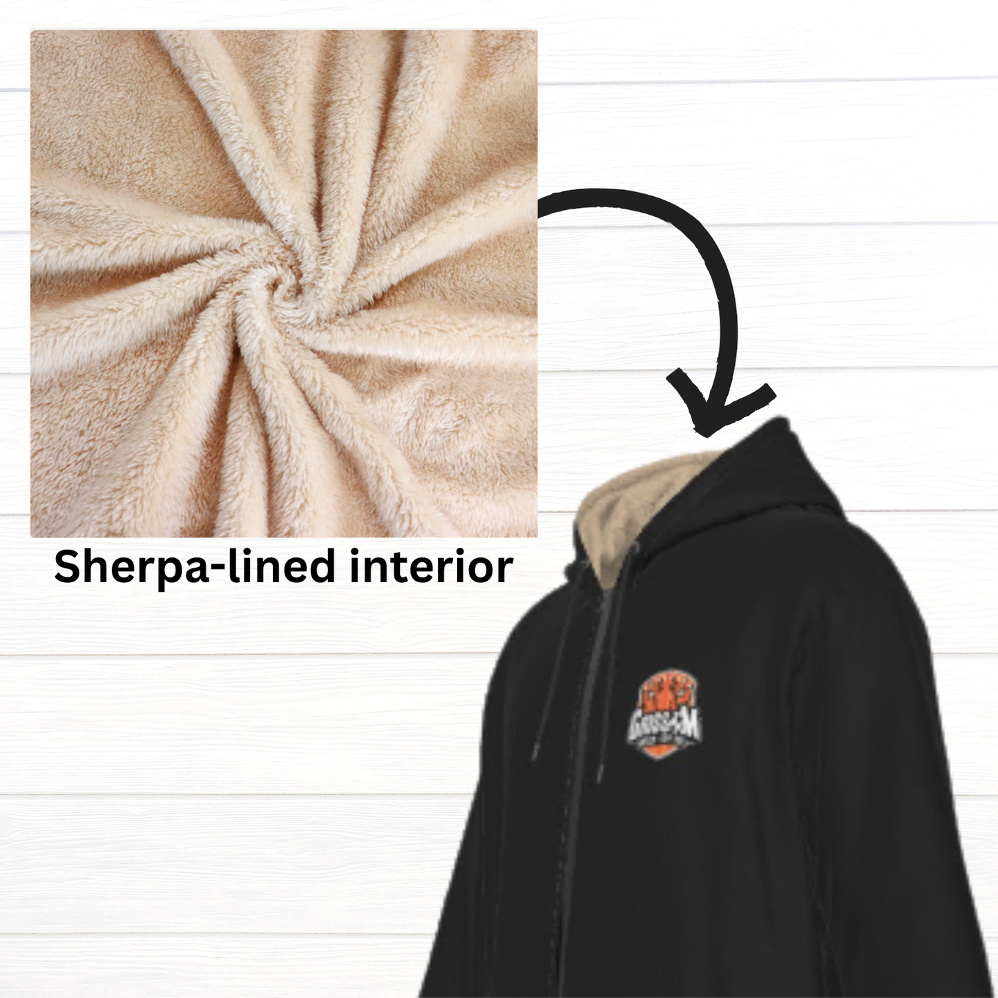 Soccer Logo Fleece Jacket (Black)