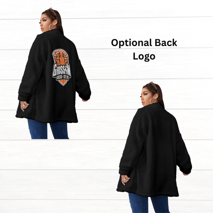 Men's Soccer Logo Fleece Stand-up Collar (Orange)