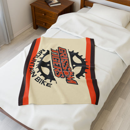 Grissom Mountain Bike Brown/Orange Velveteen Plush Blanket