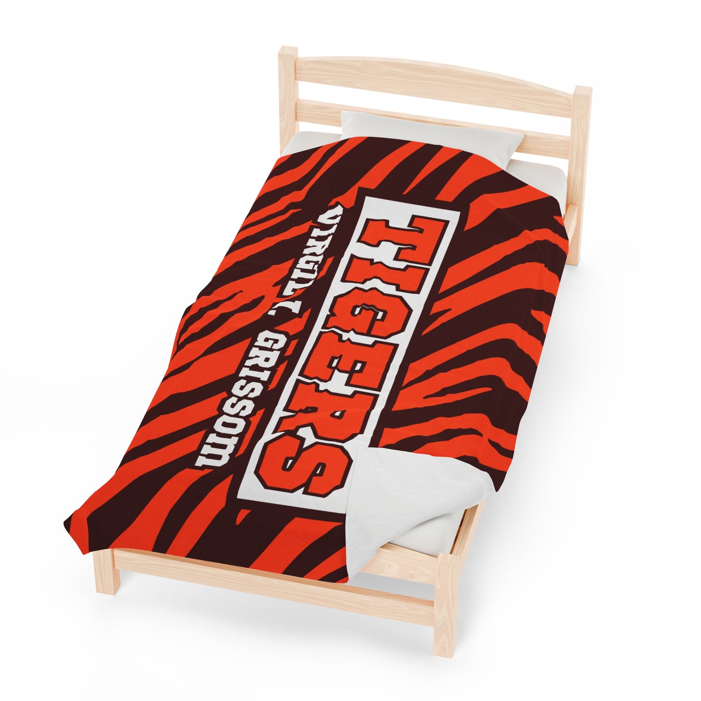 Grissom Tiger Stripes Velveteen Plush Blanket