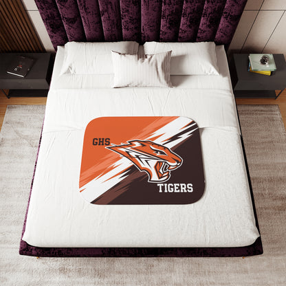 GHS Tigers Logo Velveteen Plush Blanket