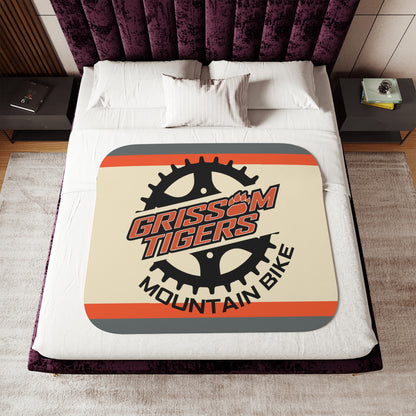 Grissom Mountain Bike Beige/Gray SHERPA Blanket