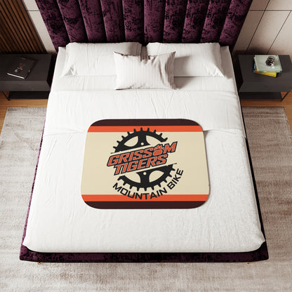 Grissom Mountain Gears Orange/Brown SHERPA Blanket