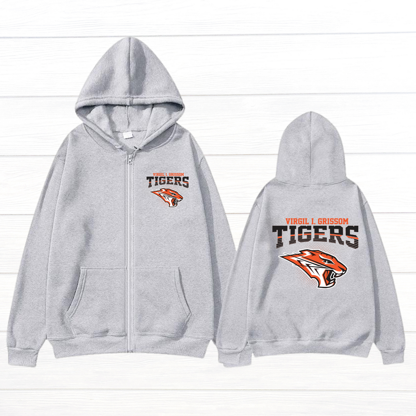 Front/Back Grissom Tigers Zippered