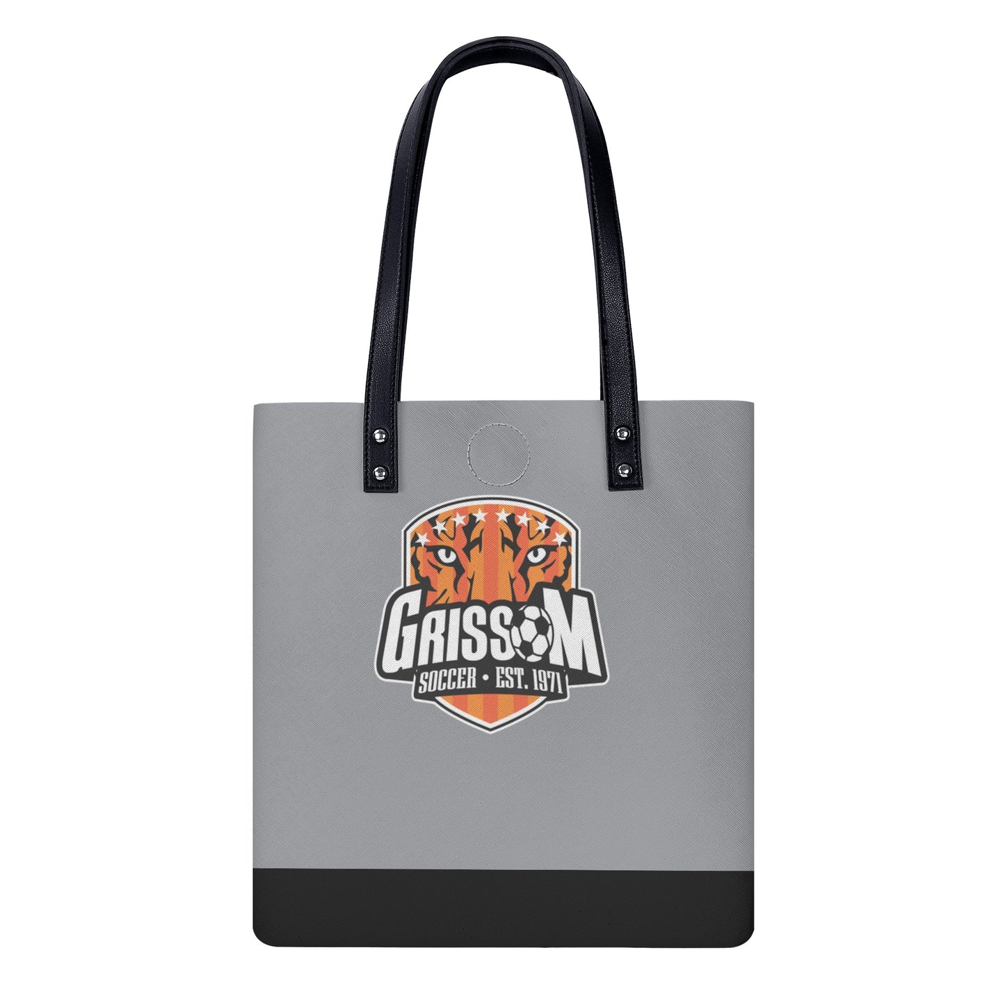 Grissom Soccer Large Faux PU Leather Tote bag