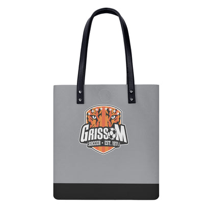 Grissom Soccer Large Faux PU Leather Tote bag