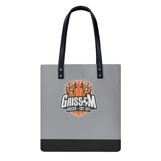 Grissom Soccer Large Faux PU Leather Tote bag