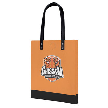 Grissom Soccer Large Faux PU Leather Tote bag