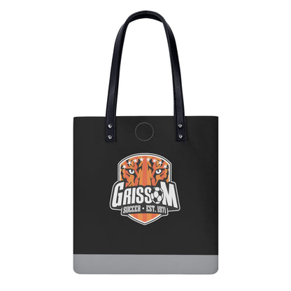 Grissom Soccer Large Faux PU Leather Tote bag