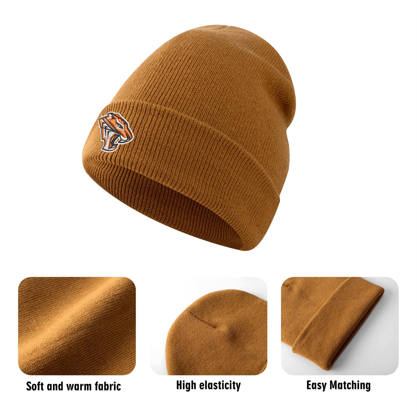 Grissom Tigers Logo Embroidered Knitted Hats