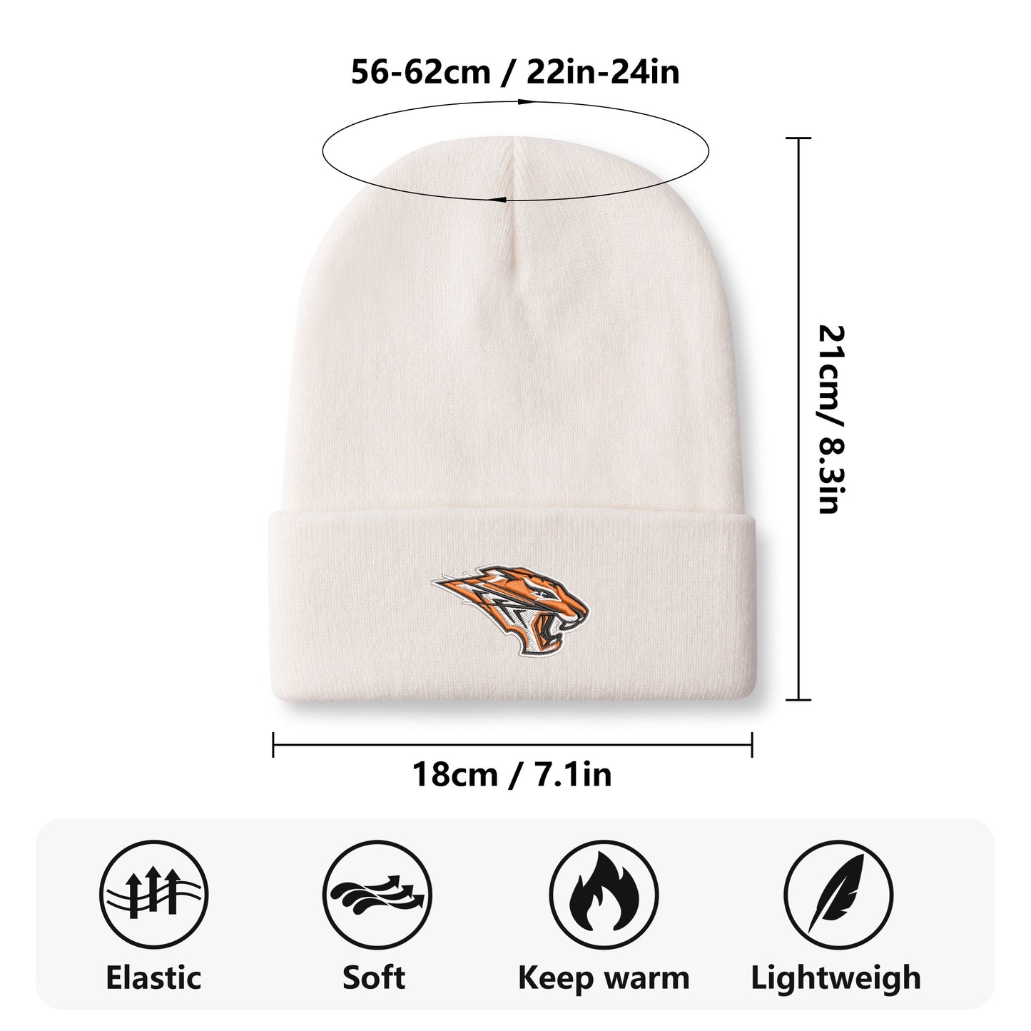 Grissom Tigers Logo Embroidered Knitted Hats