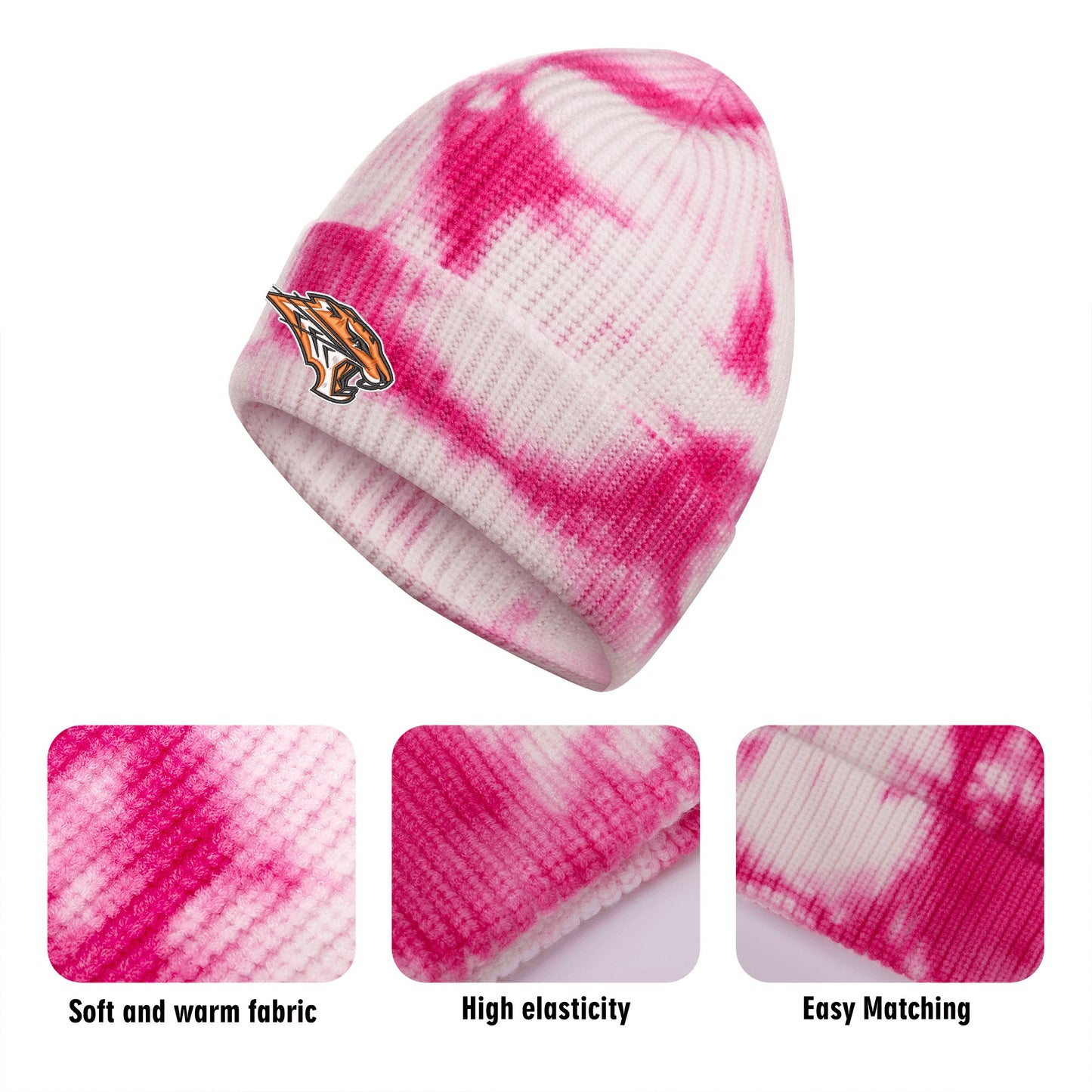 Grissom Logo Embroidered Tie-Dyed Knitted Hats