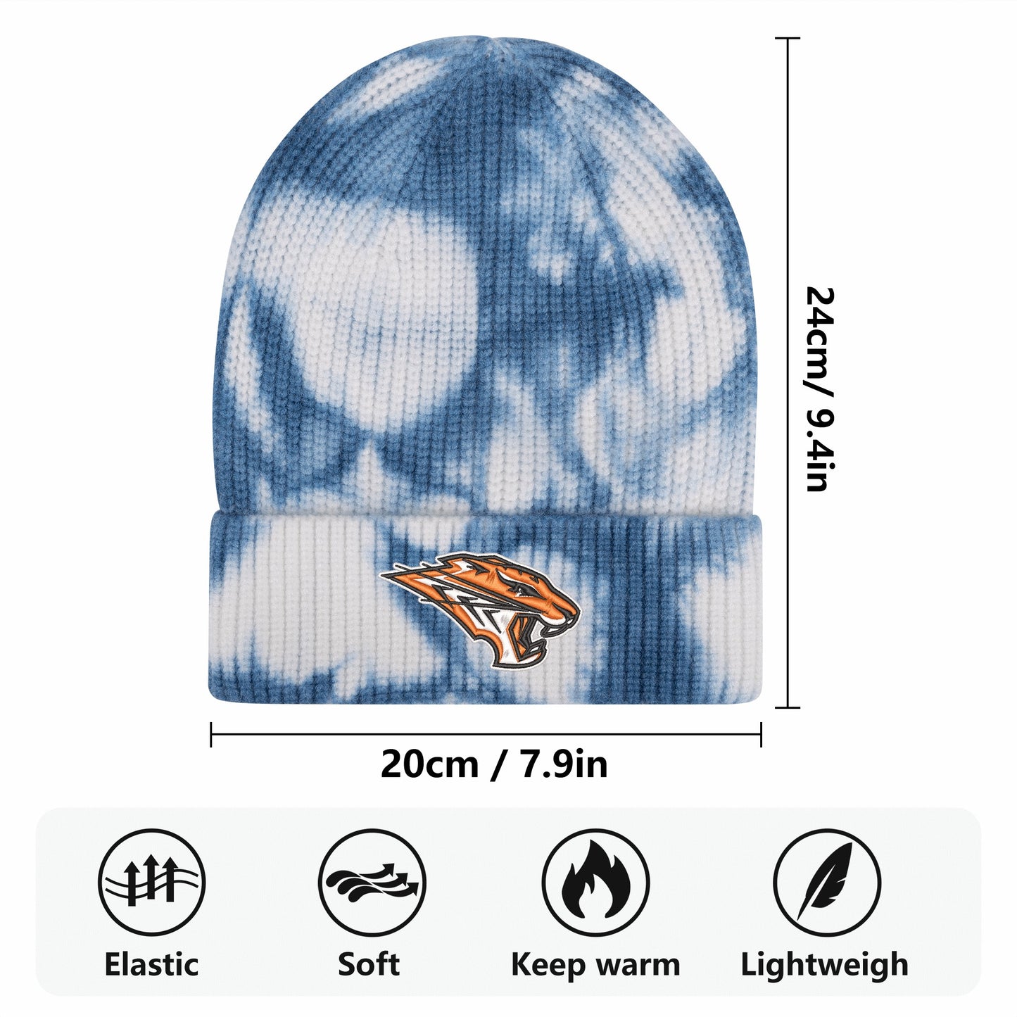 Grissom Logo Embroidered Tie-Dyed Knitted Hats