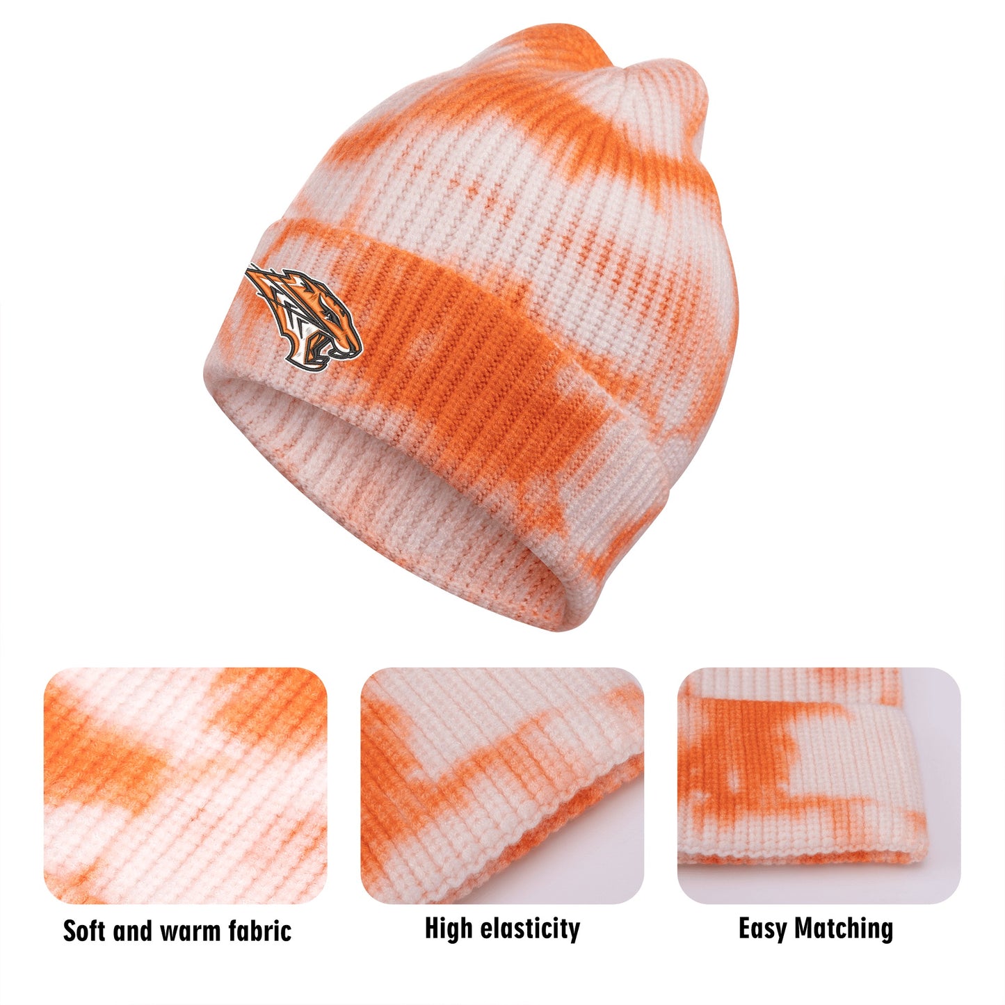 Grissom Logo Embroidered Tie-Dyed Knitted Hats