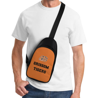 Grissom Tiger Paw Logo Printed + Embroidered Soccer Themed Chest Bag