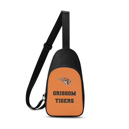 Grissom Tigers Logo Printed + Embroidered Themed Chest Bag