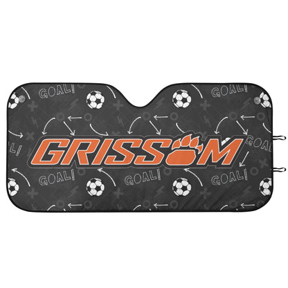 Grissom Soccer Pattern Car Auto Sun Shade