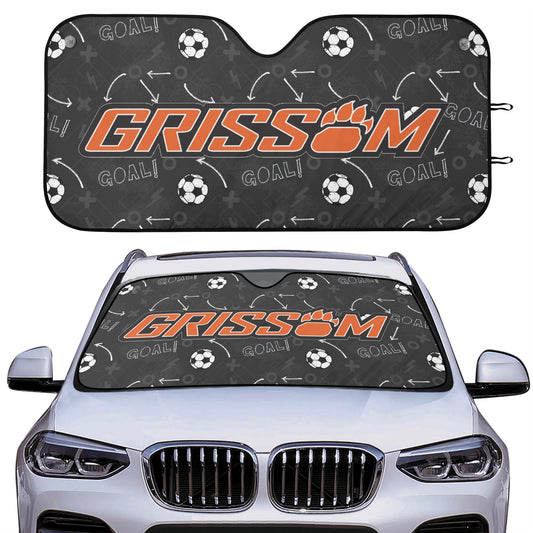 Grissom Soccer Pattern Car Auto Sun Shade