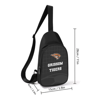 Grissom Soccer Printed + Embroidered Soccer Themed Chest Bag