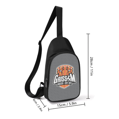 Grissom Men's Soccer Cross-Print Chest Bag