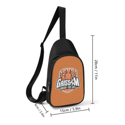 Grissom Men's Soccer Cross-Print Chest Bag