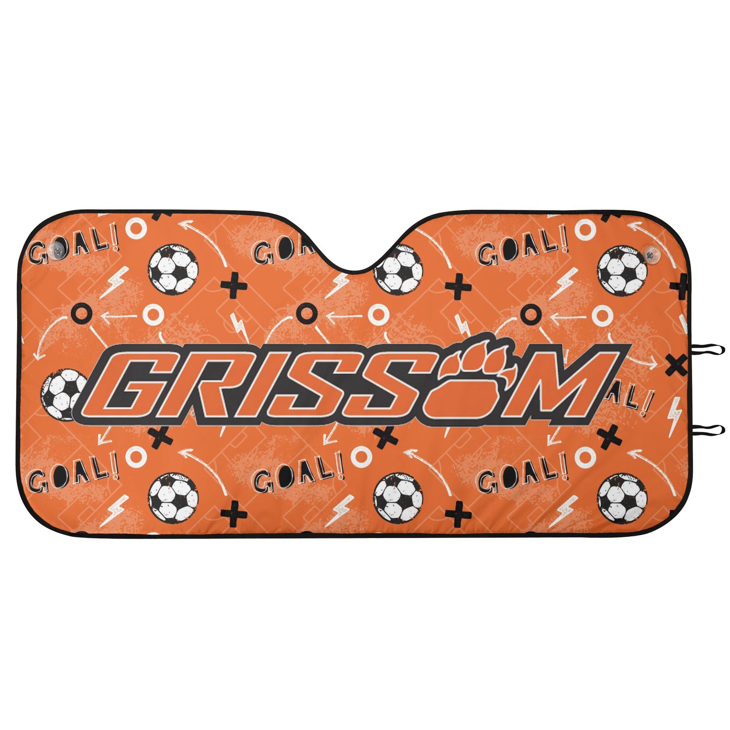 Grissom Soccer Pattern Car Auto Sun Shade