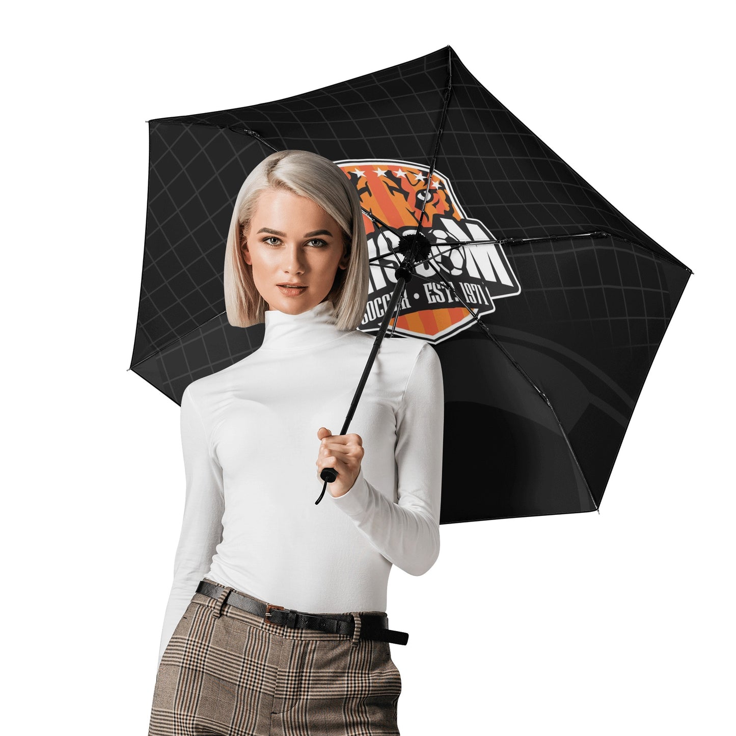 Grissom Mens Soccer Logo Folding Inside Print Umbrella