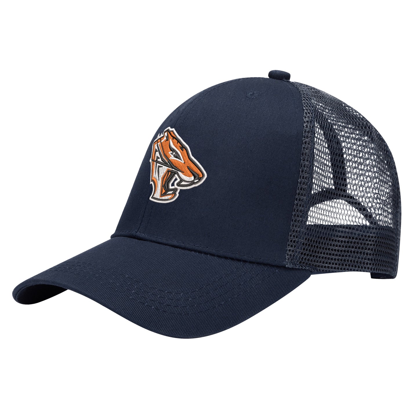 Grissom Tigers Logo Grid Mesh Baseball Cap