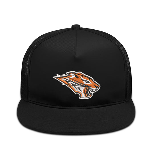 Grissom Tigers Logo Embroidered/Printed Black Mesh Hat