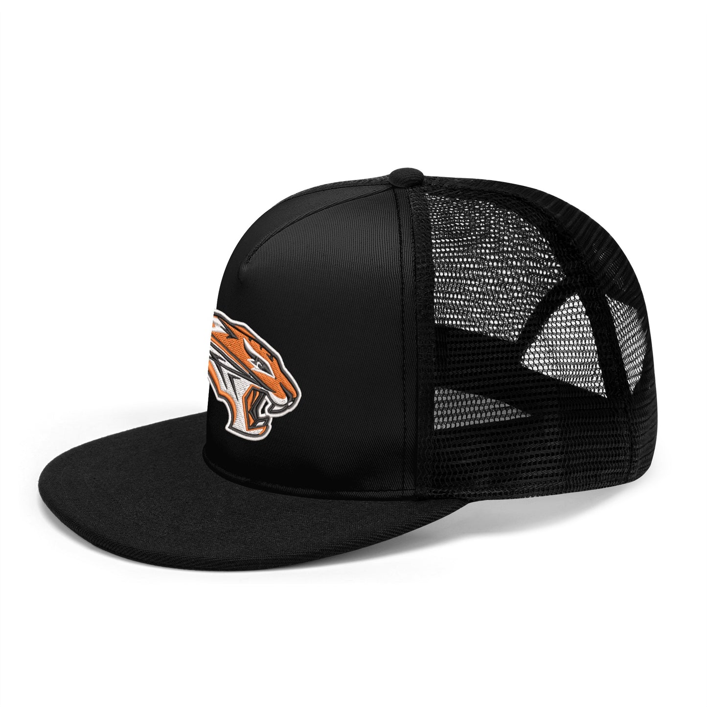 Grissom Tigers Logo Embroidered/Printed Black Mesh Hat