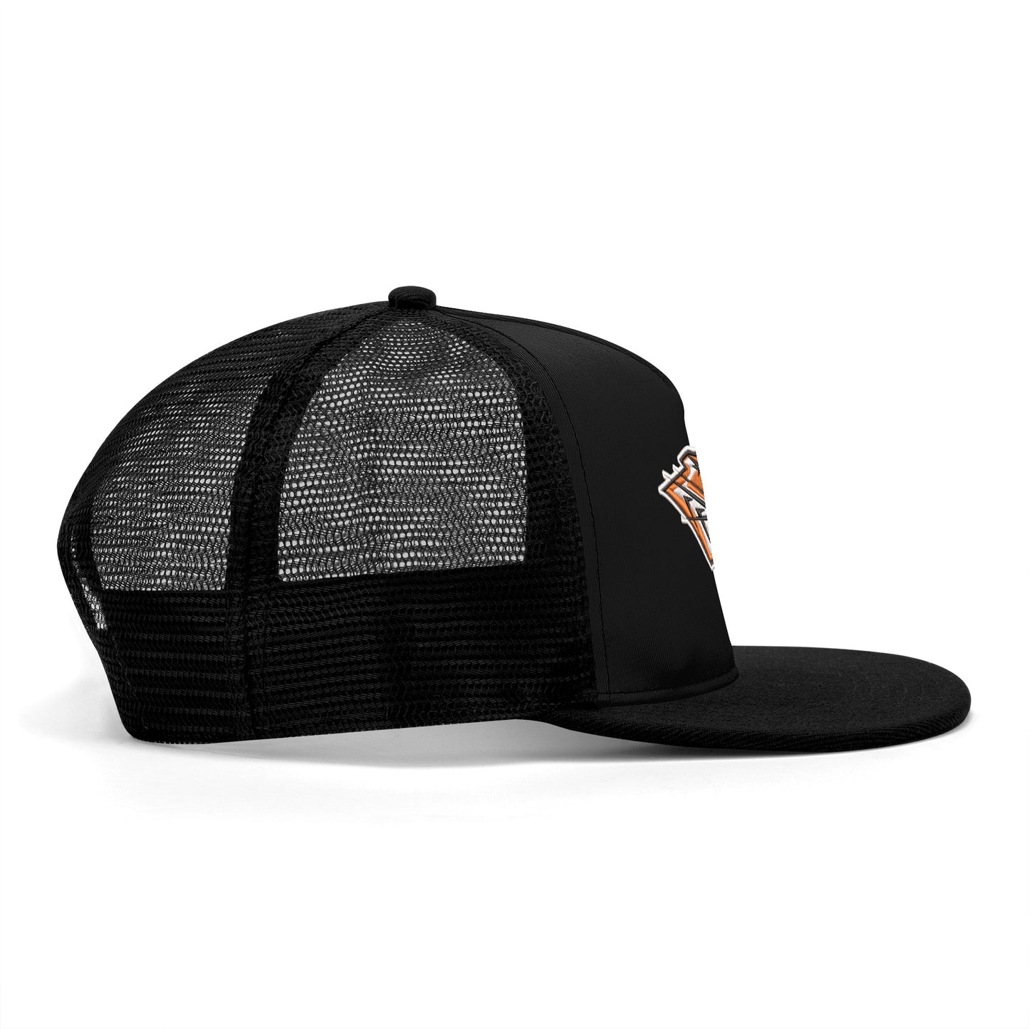 Grissom Tigers Logo Embroidered/Printed Black Mesh Hat