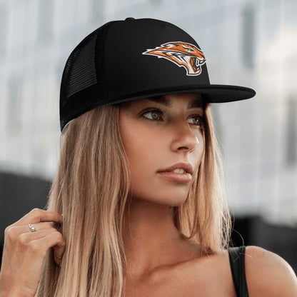 Grissom Tigers Logo Embroidered/Printed Black Mesh Hat