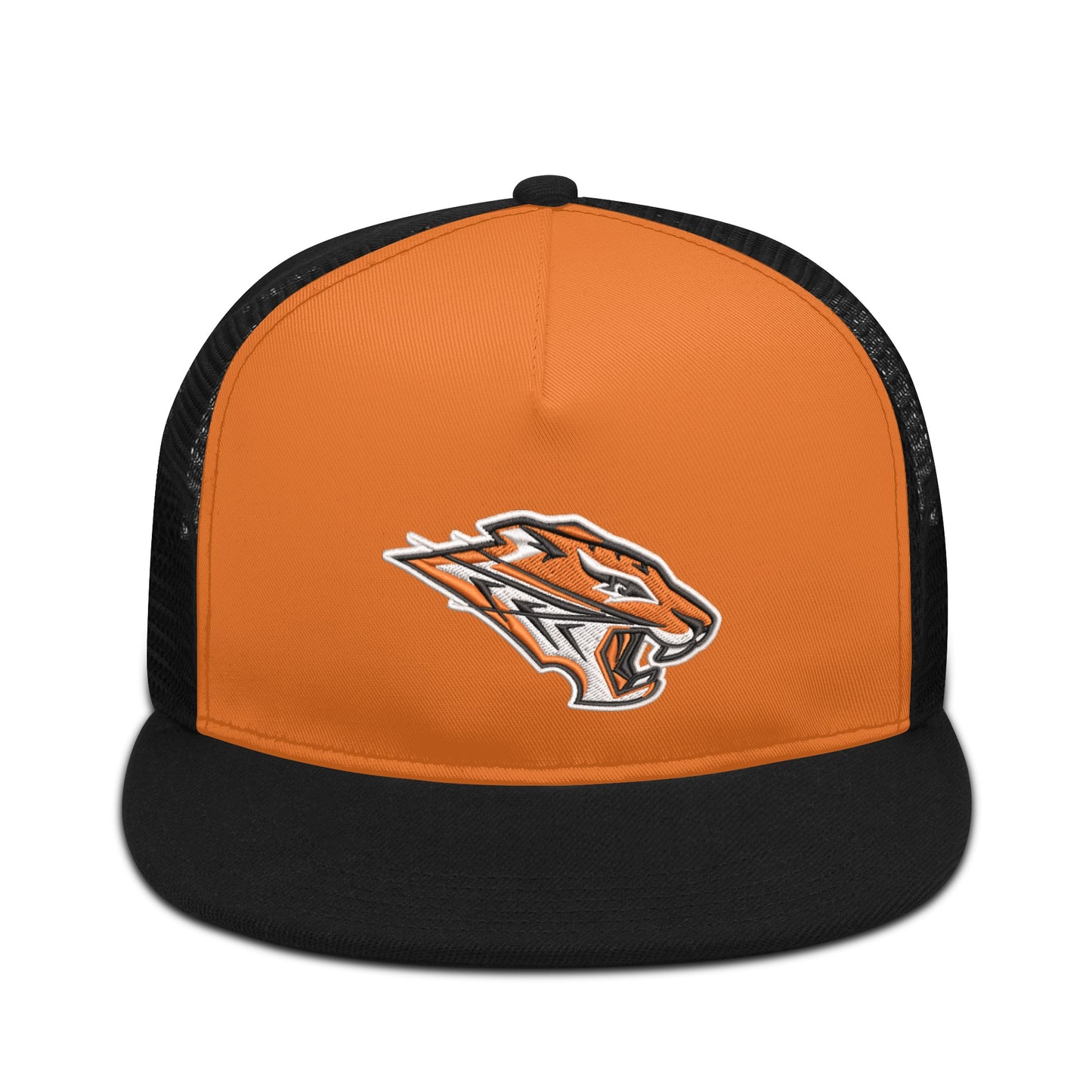 Grissom Tigers Logo Embroidered/Printed Orange Mesh Hat