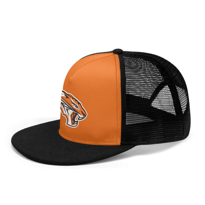 Grissom Tigers Logo Embroidered/Printed Orange Mesh Hat