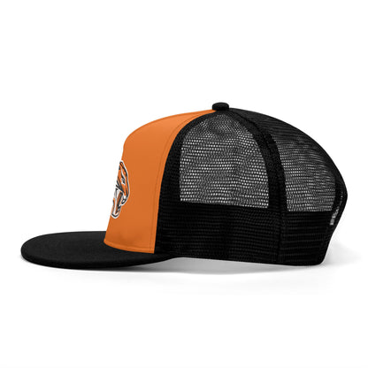 Grissom Tigers Logo Embroidered/Printed Orange Mesh Hat