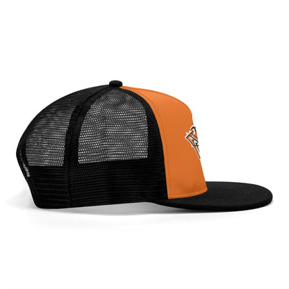 Grissom Tigers Logo Embroidered/Printed Orange Mesh Hat