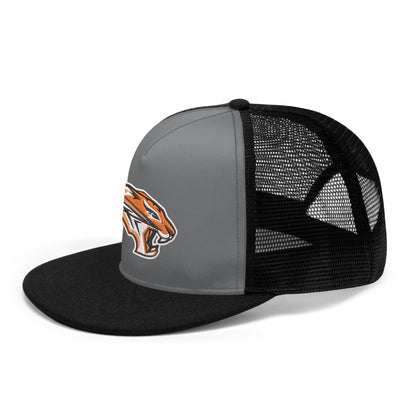 Grissom Tigers Logo Embroidered/Printed Gray Mesh Hat