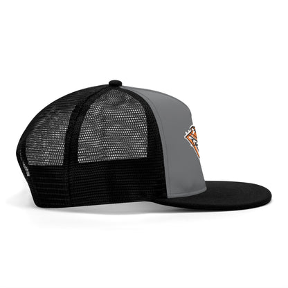 Grissom Tigers Logo Embroidered/Printed Gray Mesh Hat