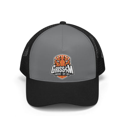 Grissom Men's Soccer Printed Logo Mesh Gray Baseball Cap