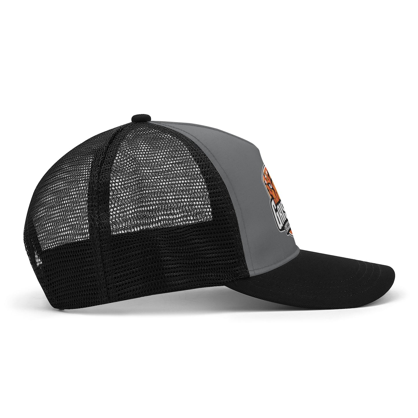 Grissom Men's Soccer Printed Logo Mesh Gray Baseball Cap