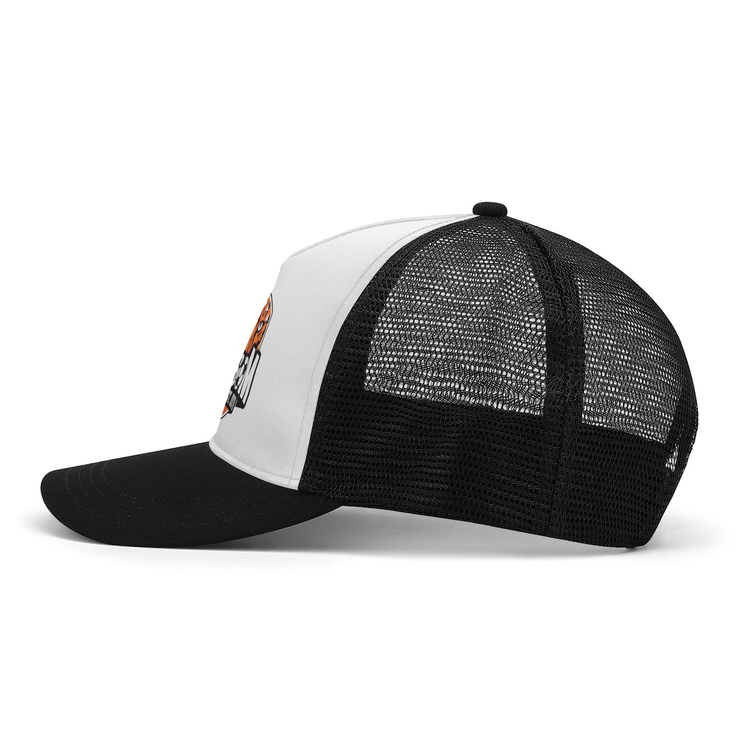 Grissom Men's Soccer Printed Logo Mesh White Baseball Cap